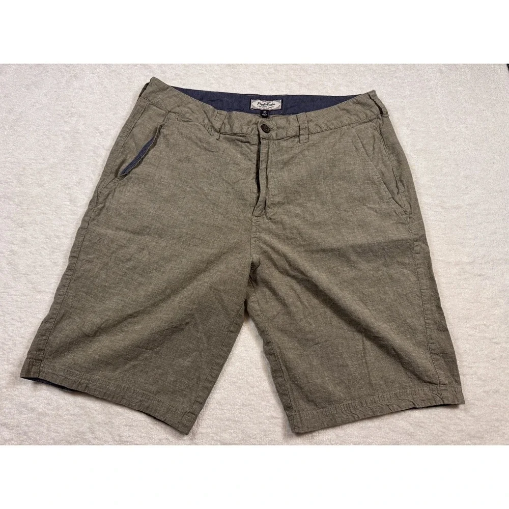 Flag & Anthem Dry Goods Supply Men's‎ Khaki Linen Blend Shorts Size 35